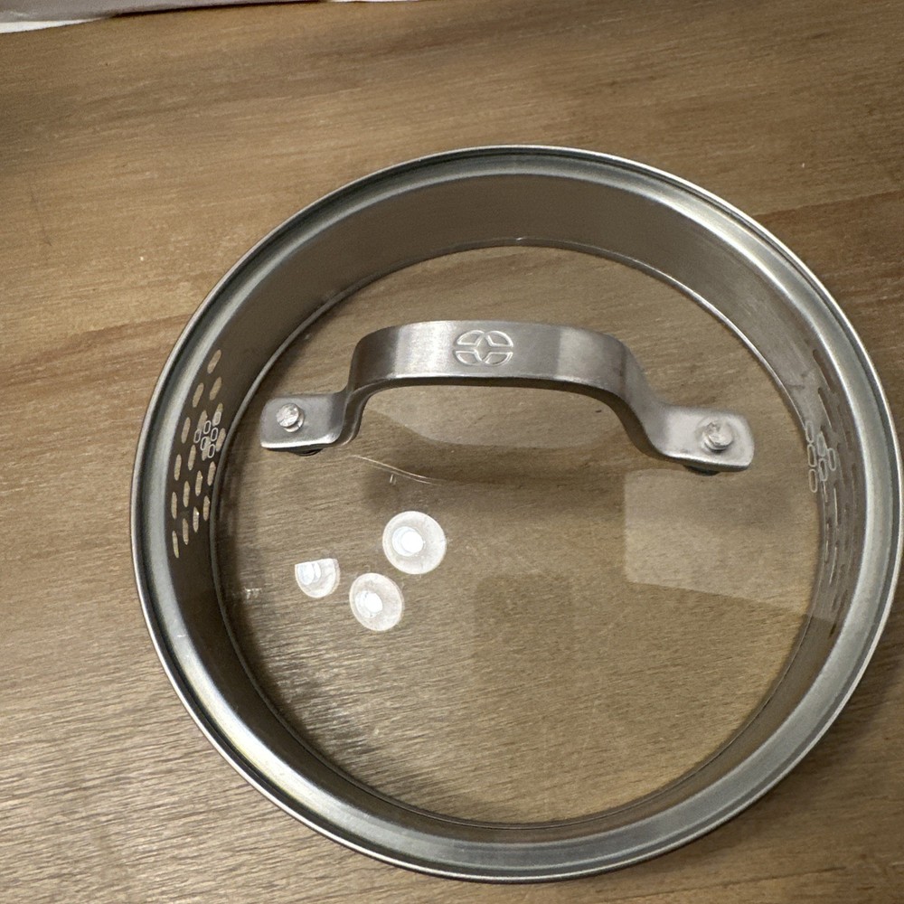 Calphalon Replacement Lid Strainer Glass Stainless High Handle 6.25” Inside
