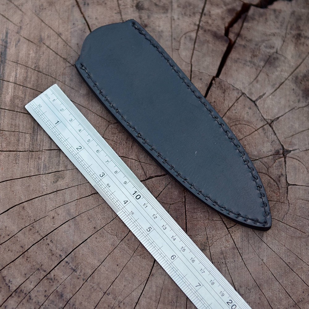EDC Handmade Fixed Blade Leather Dagger Knife Sheath Holster Back Clip Sheath
