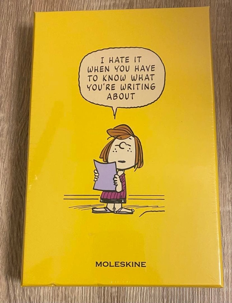 Moleskine peanut patty with notebook box
