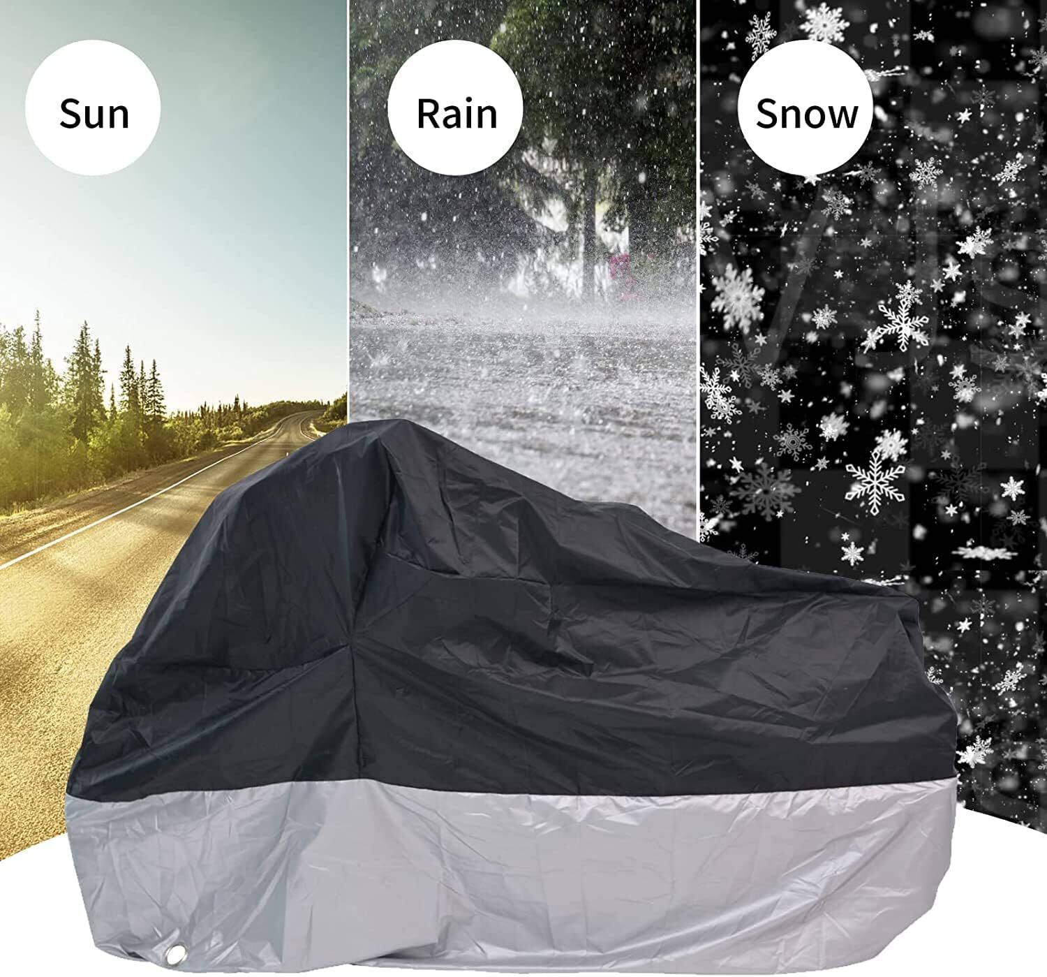 MOONCOOL Adult Tricycle Cover Trike Bike Cover Outdoor Storage Waterproof Dust