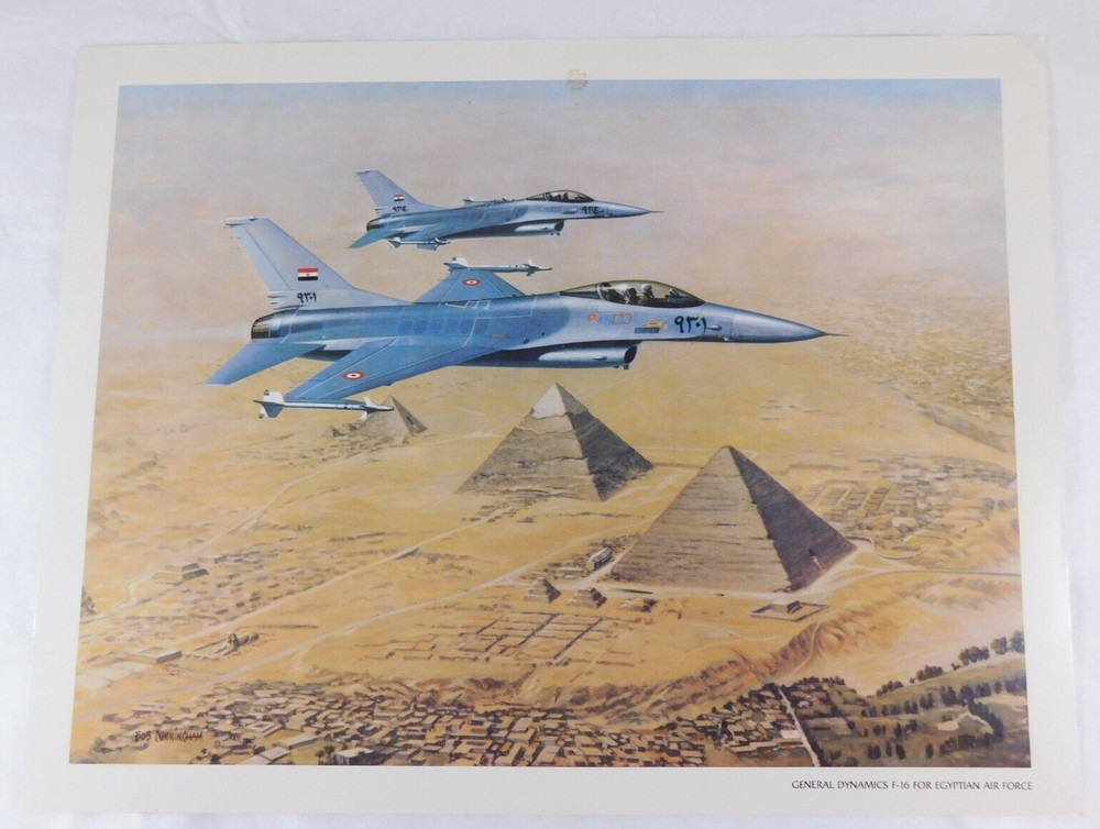 F-16 FOR EGYPTIAN AIR FORCE  GENERAL DYNAMICS  PRINT BOB CUNNINGHAM