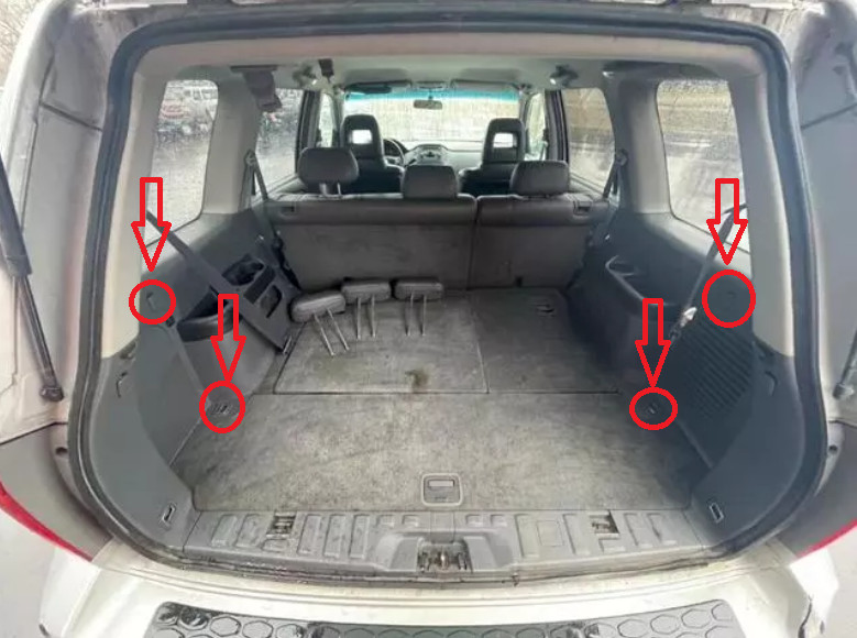 Middle Trunk Envelope Style Mesh Organizer Cargo Net for HONDA PILOT 2003-2008
