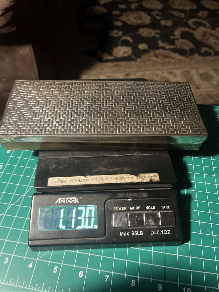 Vintage Silver Jewelry Cigarette Box Cedar Wood Lining 10 X 3 1/2