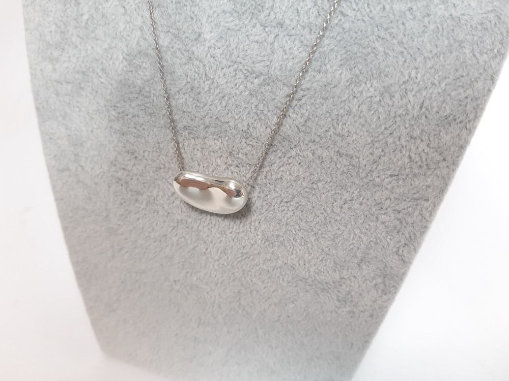 TIFFANY&CO Silver 925 Bean Pendant Necklace