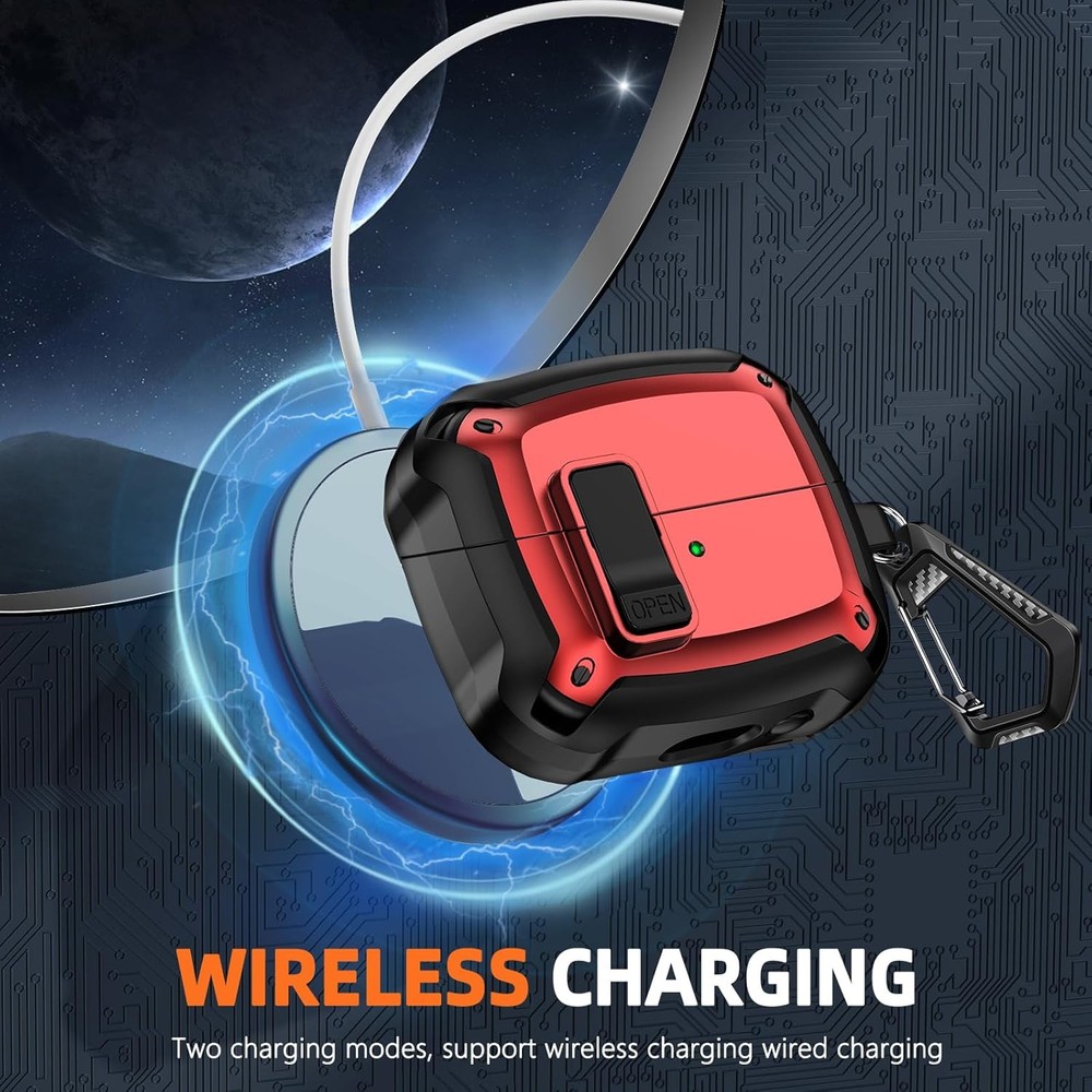 Compatible with Samsung Galaxy Buds 3 Case & 3 Pro Case,Full Red