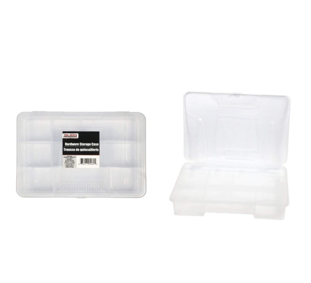 HT Hardware Storage Case with Compartments and Toolbox Organizer