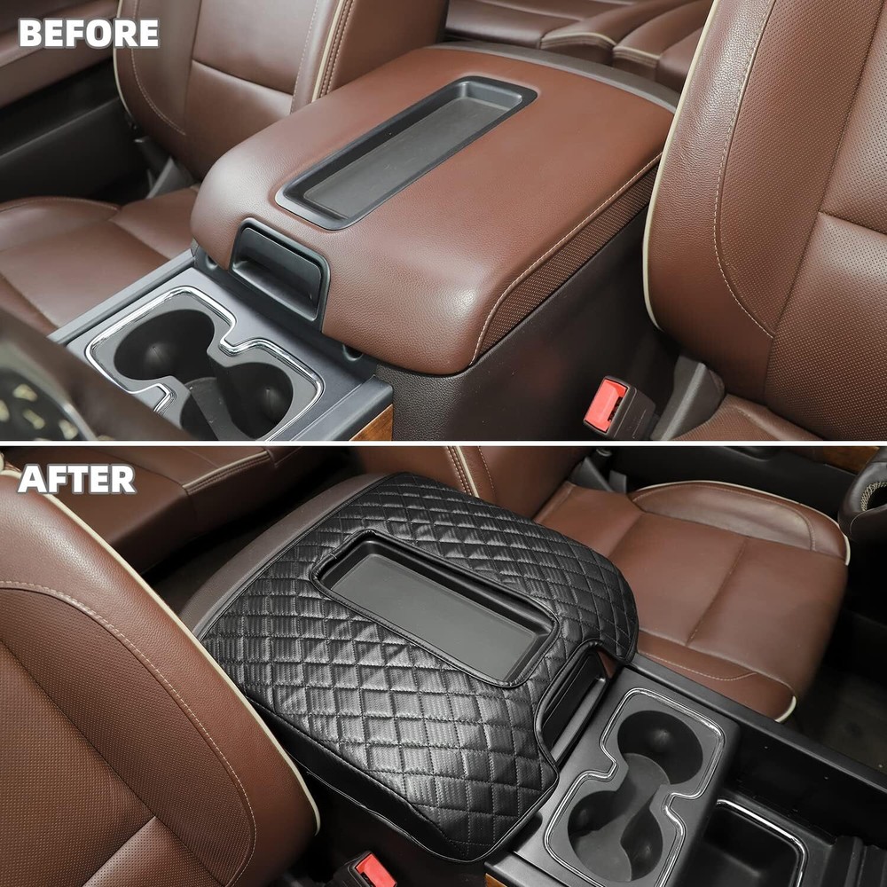 Center Console Armrest Pad Mat For Chevy Silverado/Suburban 2014-17 Accessories