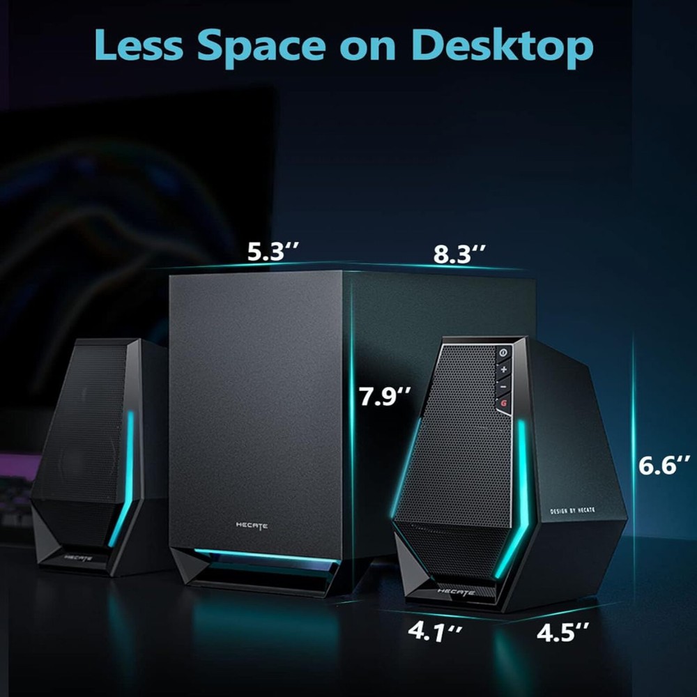 Edifier G1500 MAX 2.1 Computer Gaming Speakers with RGB Light, Bluetooth 5.3
