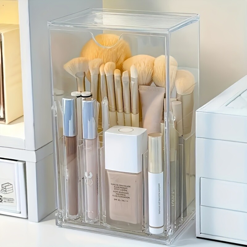 Adjustable Acrylic Makeup Brush Holder