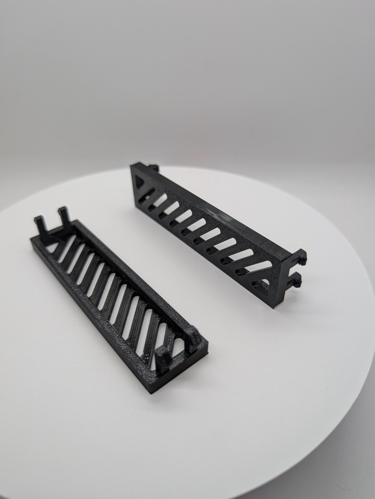 2x - 3.5 inch disk drive bay cover slotted diagonal . black replacement computer