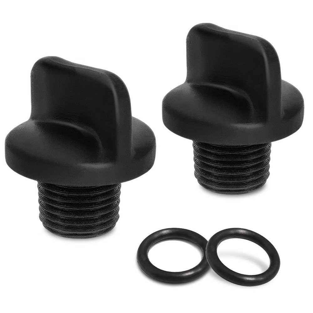 Adabuing R0446000 Pool Pump Drain Plug with O-Ring Replacement for black