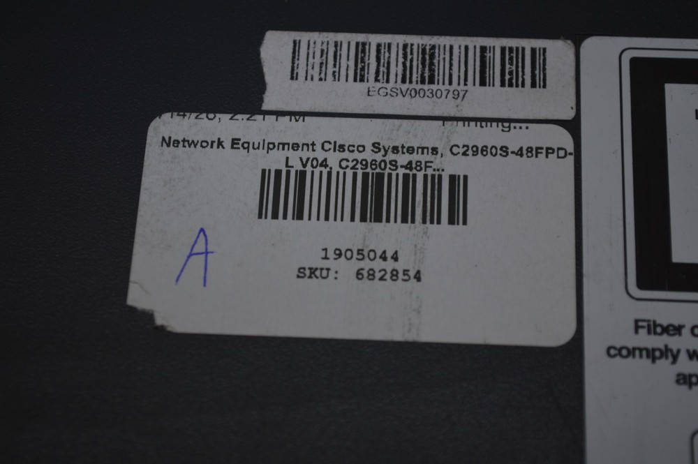 Cisco Systems C2960S-48FPD-L V04 Network Switch