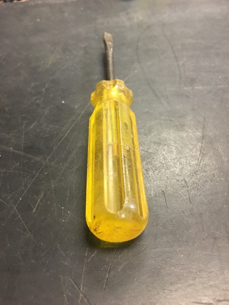 Irwin 400-3 Flat Head Screwdriver Yellow Handle USA