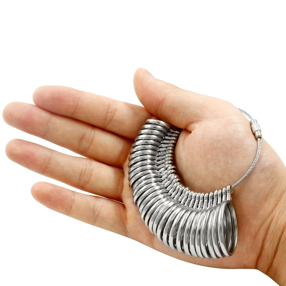 Litoexpe Ring Sizer Measuring Tool, 31pcs Measurement Zinc 1pcs