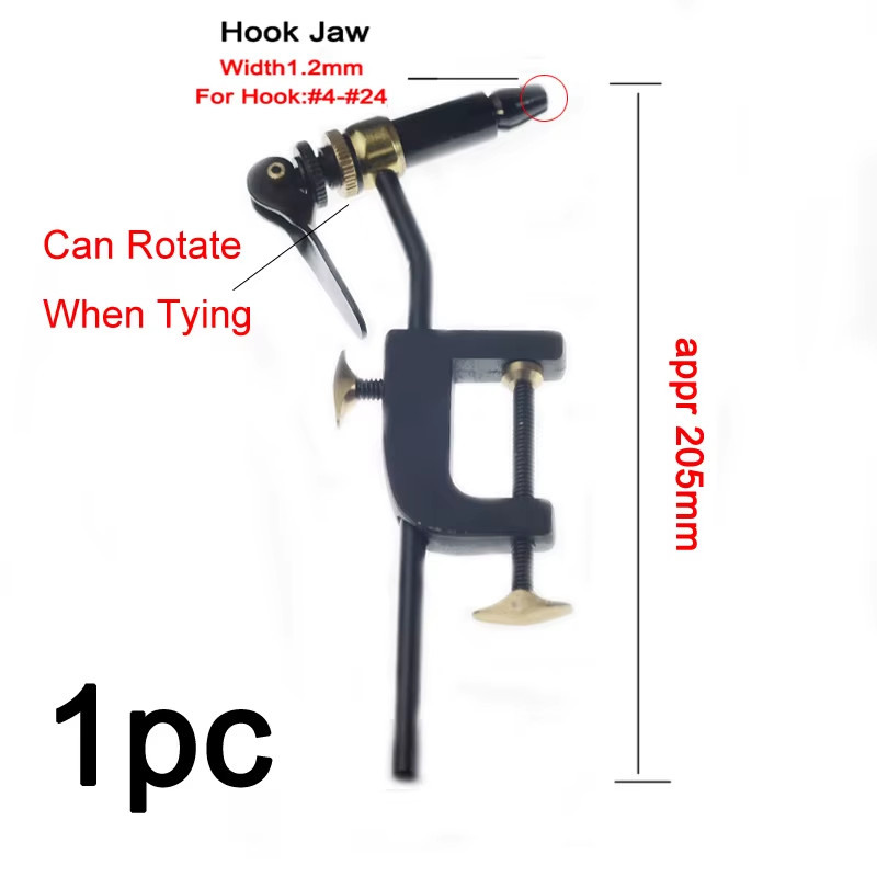 360° Rotary Vise Fly Tying Tools C-Clamp Rotating Hook Tool Fly Tying Vise
