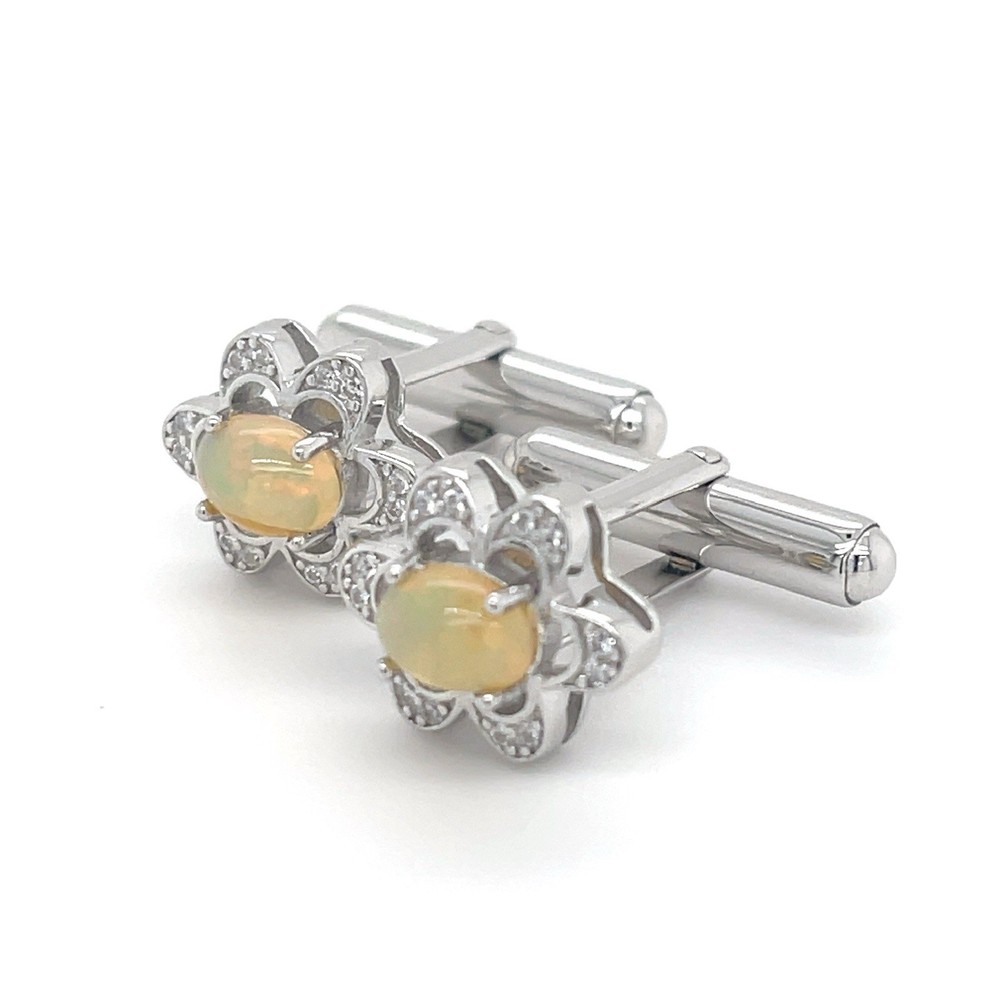 925 Silver Cufflinks with Opal.