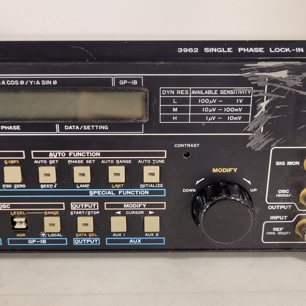 Ithaco 3962A Single Phase Lock-In Amplifier Auto Function Filter Frequency Adj