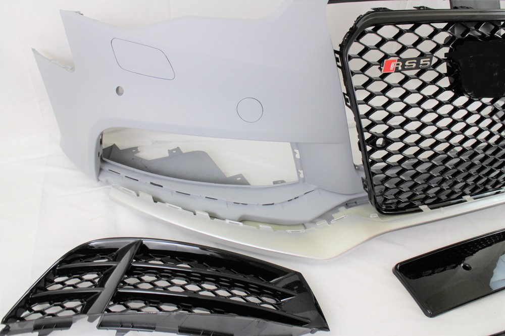 for 2013 -17 A5, S5 B8.5 RS5 style front bumper grille valance conversion set