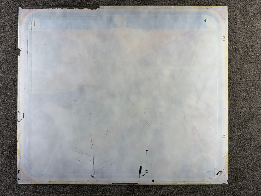 Atari Airborne Avenger Pinball Machine Game Backglass ORIGINAL