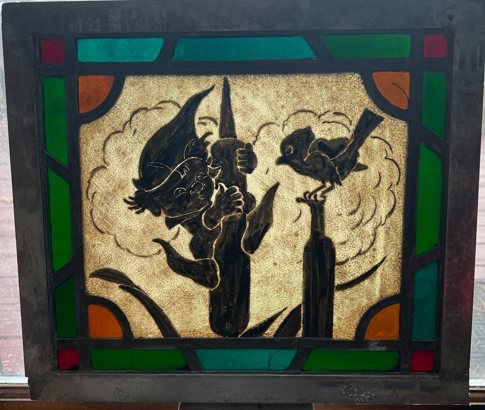 Small nursery rhyme ?    stained glass window