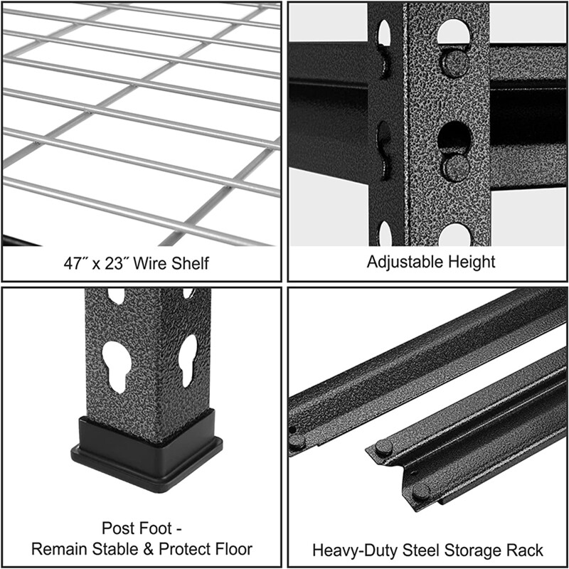 WORKPRO 5-Tier Metal Storage Shelving Unit 24"D x 48"W x 72"H Storage Rack Shelf