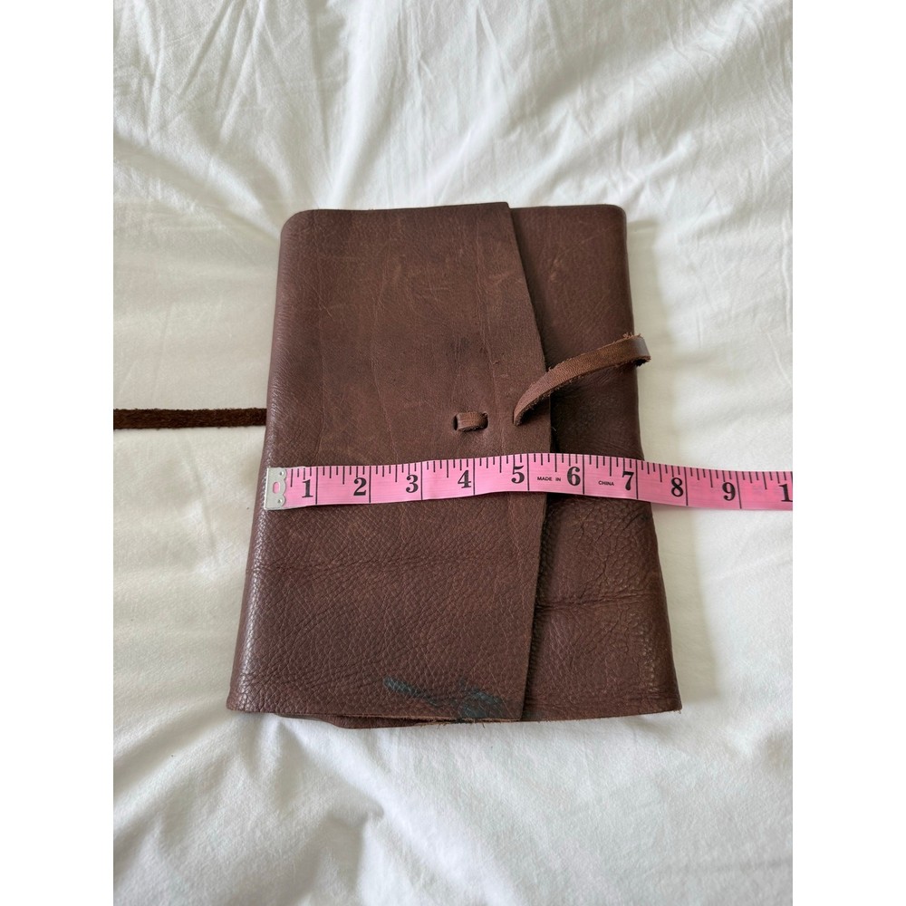 Distressed Leather Cover Brown Blank Journal Diary | DIY Binding Project
