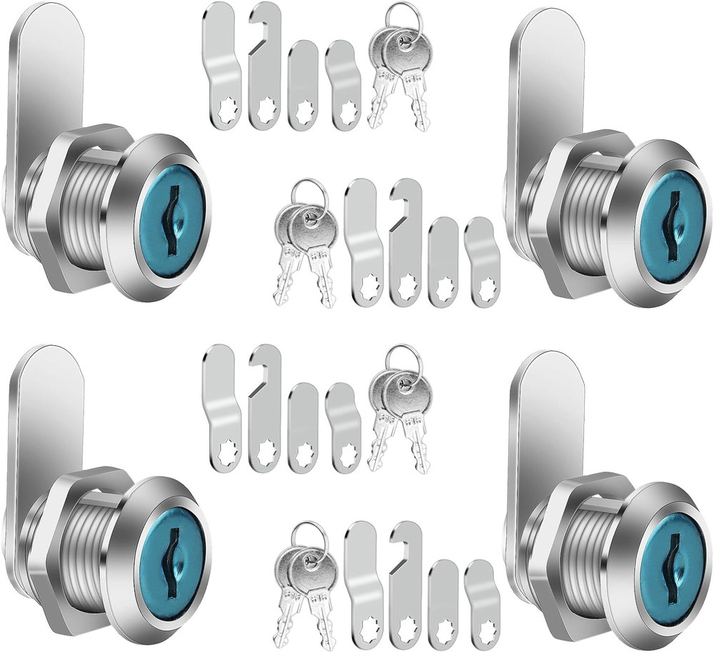 2 PCS Mailbox Locks, Mailbox Lock 16 Mm, Comes with 4 Different Lock Plates, Sec