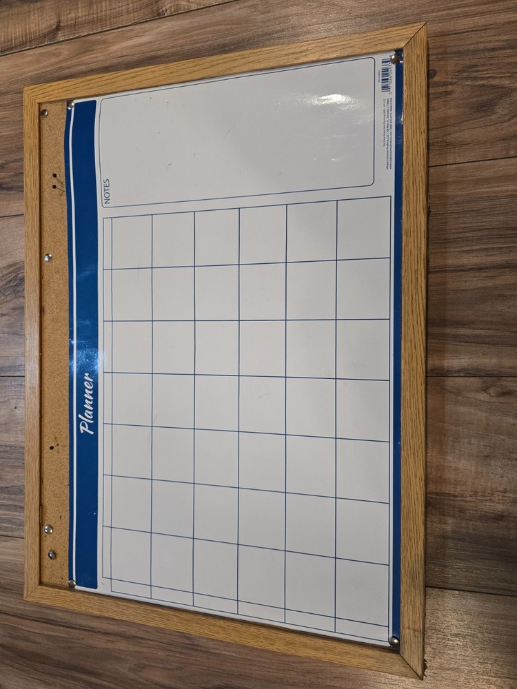 press board planner with dry erase board