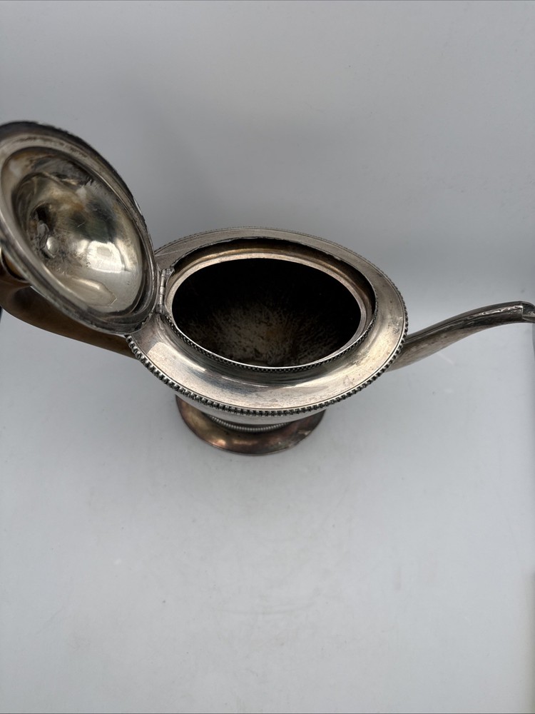 Vintage Silver And Copper Large Teapot