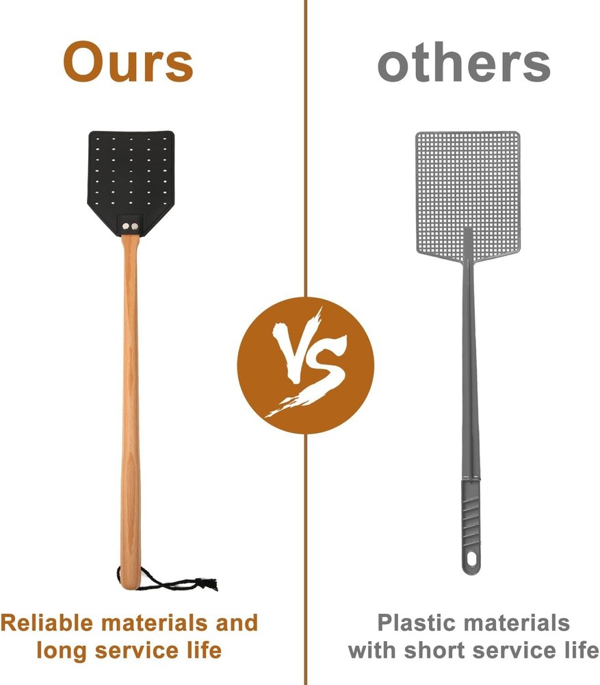 Fly Swatters Leather Heavy Duty Manual