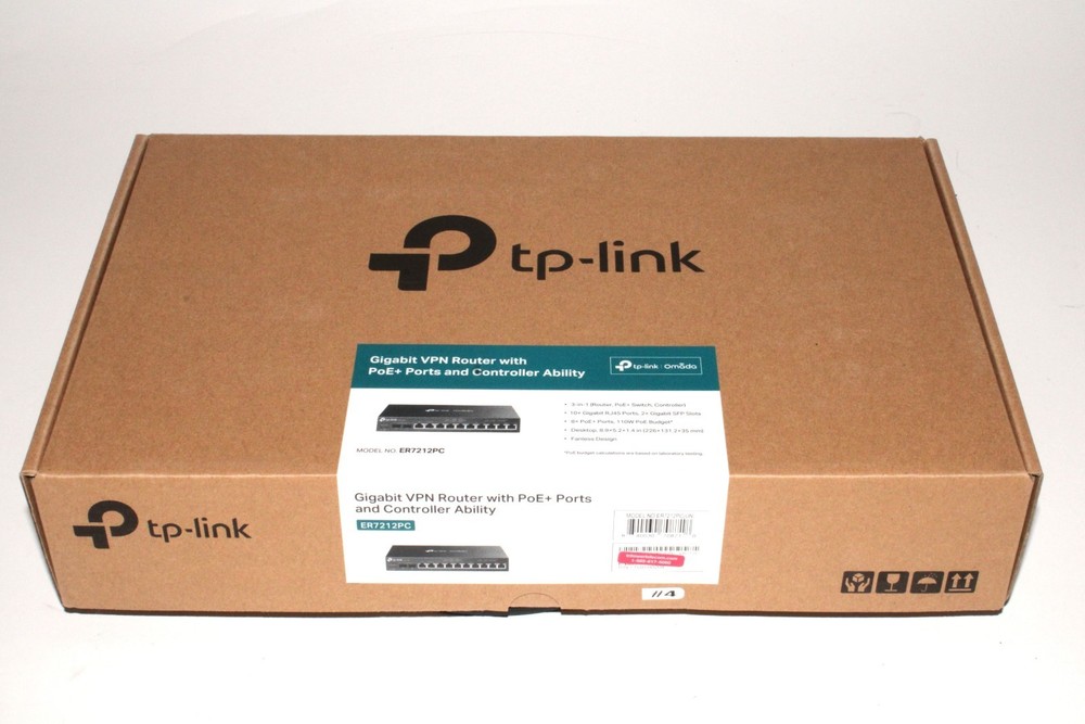 ER7212PC, 	*New Open Box* TP-LINK OMADA VPN Router, POE switch and controller 3-