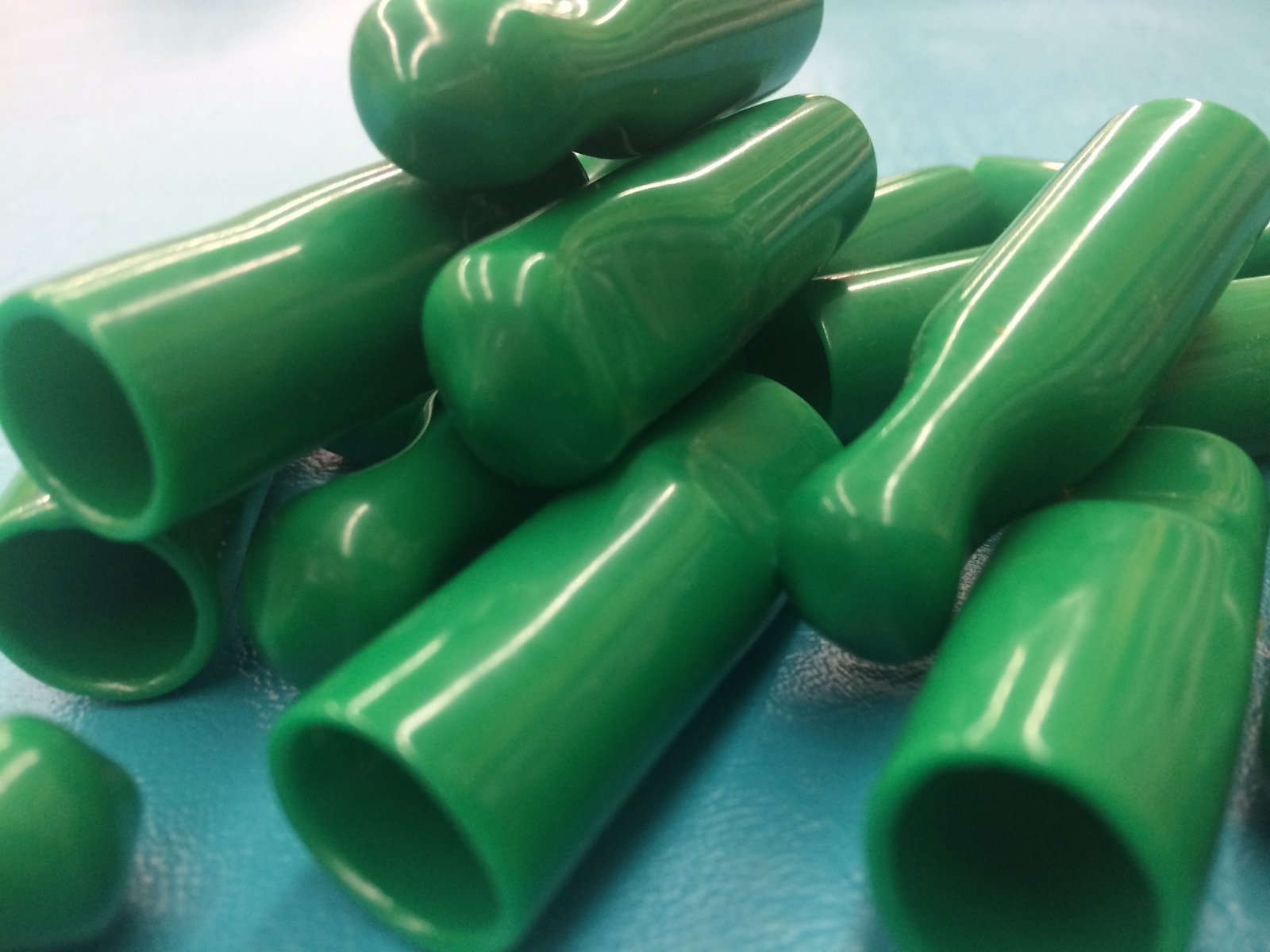 1/2" Rubber Bolt Cap Protectors Rod Tube Thread Finger Tip Pull 18 Cover Green