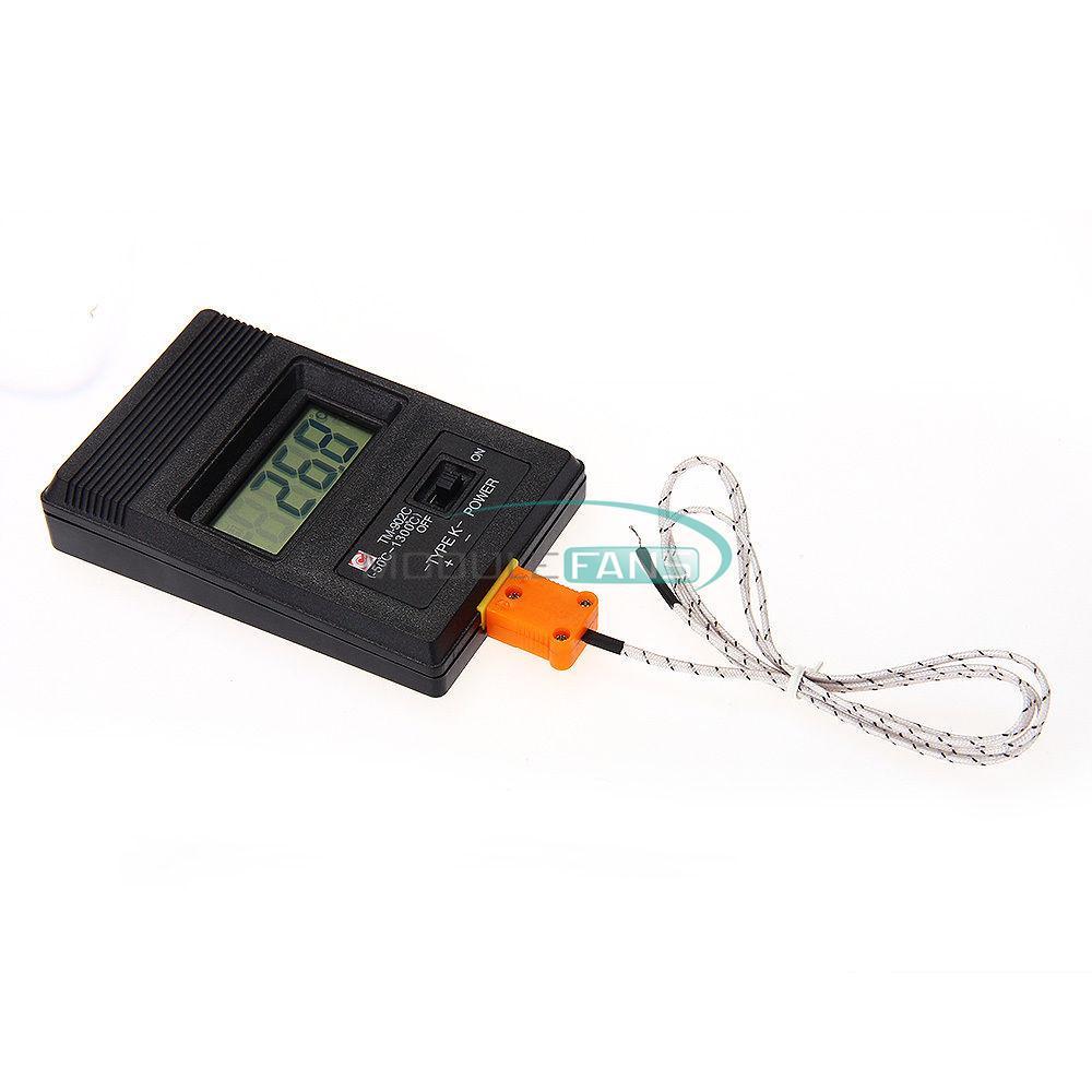 TM902C Digital LCD Thermometer Temperature Reader Meter Sensor K Type Probe MF