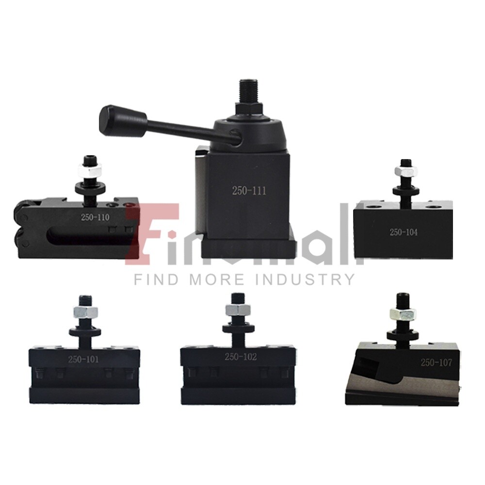 6Pcs Swing Dia 12" AXA Size 250-111 Wedge Type Quick Change Tool Post Set