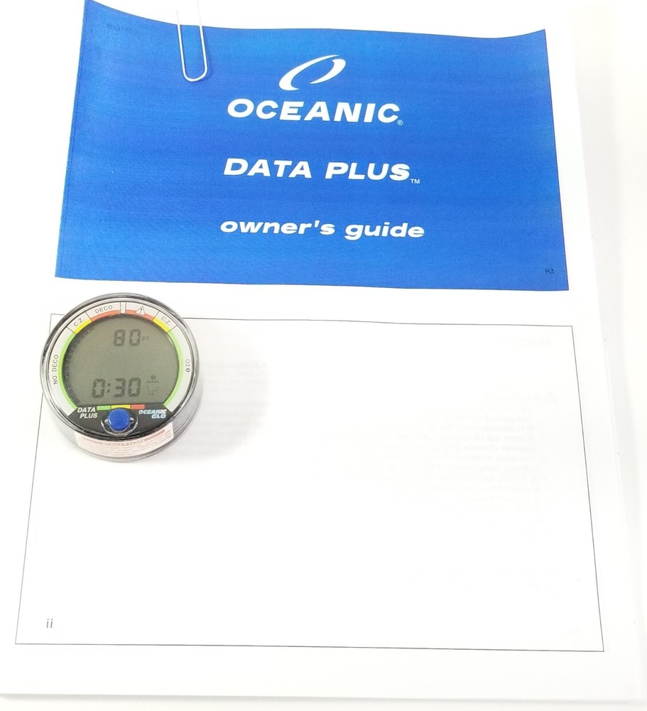Oceanic Data Plus Air & Nitrox Puck Scuba Dive Computer + Manual #4120