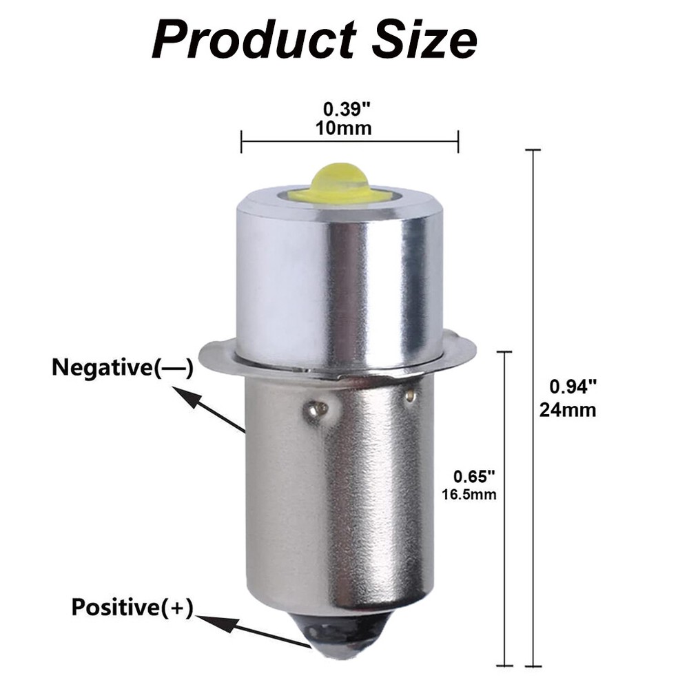 (4) 19.2 VOLT Flashlight Worklight Replacement White LED Bulbs 19v for CRAFTSMAN