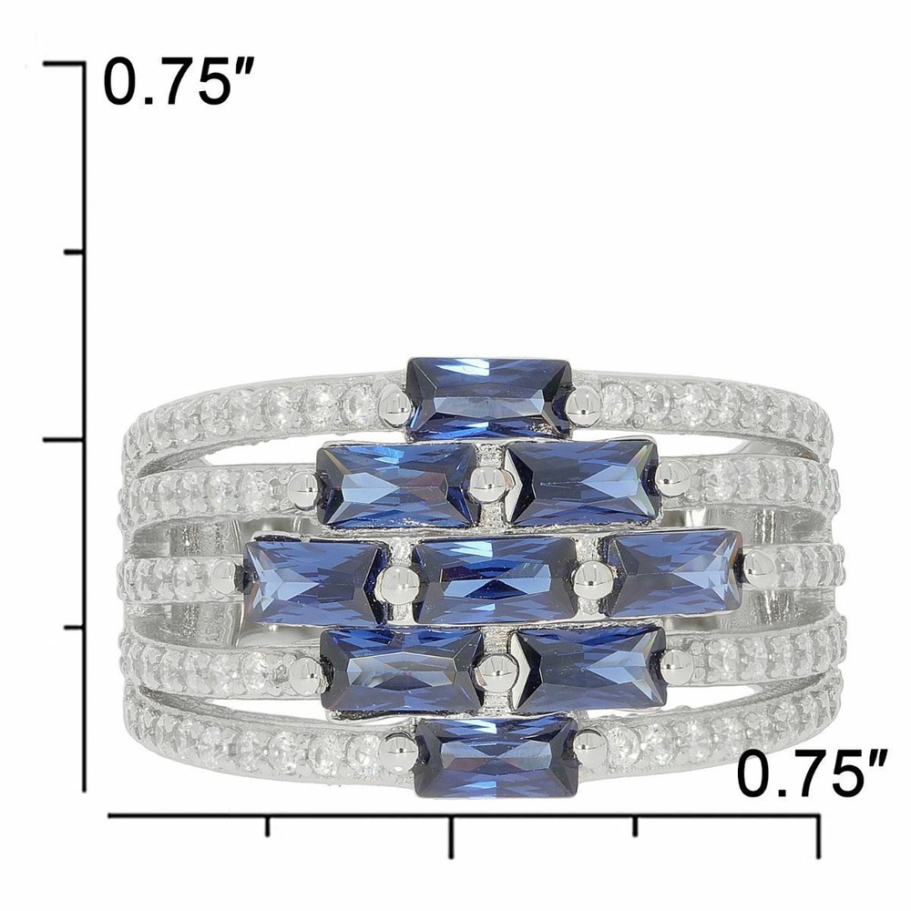 Sterling Silver Semi Mount Ring Setting OCT 5X2.5mm White Topaz