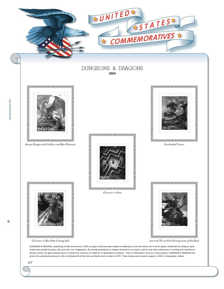 2024 U.S. Commemorative Singles COMPLETE Supplement (White Ace Alternative)