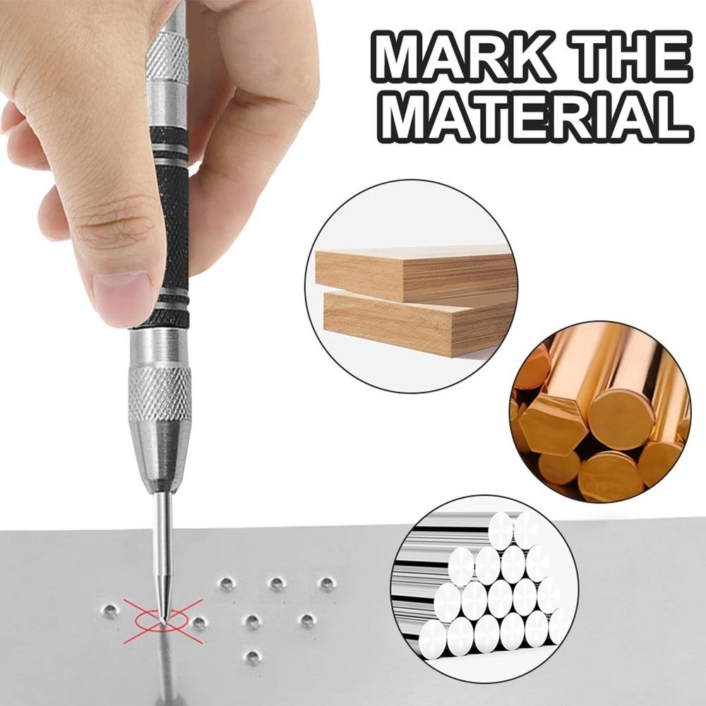 Automatic Centre Punch with Adjustable Spring Load Metal Drill Tool