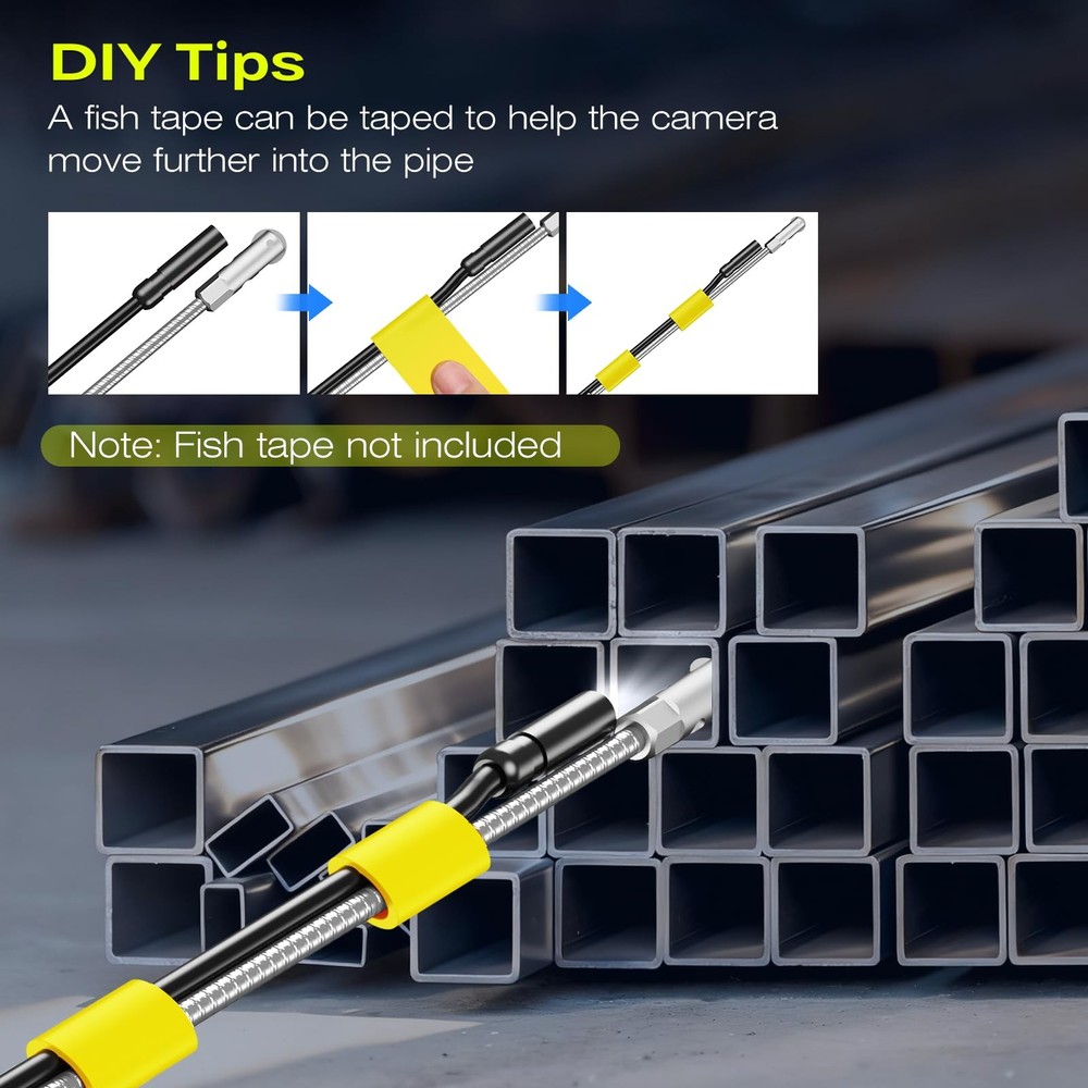 Endoscope Borescope Camera with Light, 4.3" IPS 1920P HD Inspection Camera, 5...