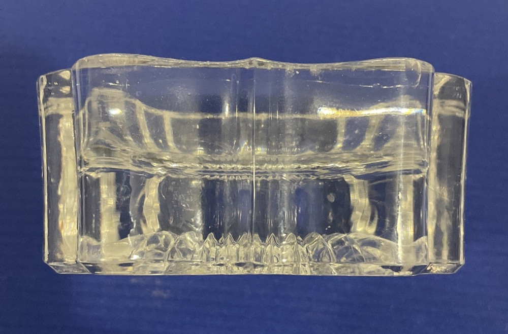 VTG Antique EAPG Open Salt Cellar Dip Pressed Pattern Glass Old THICK