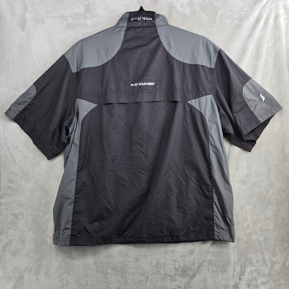 Ping Performance Baylor Bears Golf Pullover Jacket XL Quarter Zip Short Sleeve