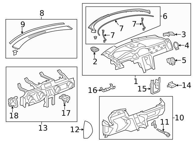 Dark Titanium Driver Side Instrument Panel Outer Air Outlet Bezel (22804147)