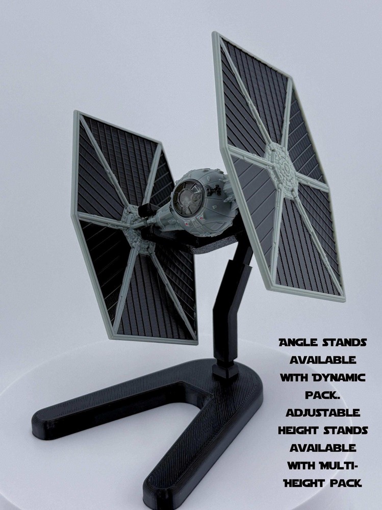 TIE Fighter Flight Stand Cosmic Swap Modular Display for Micro Galaxy Squadron