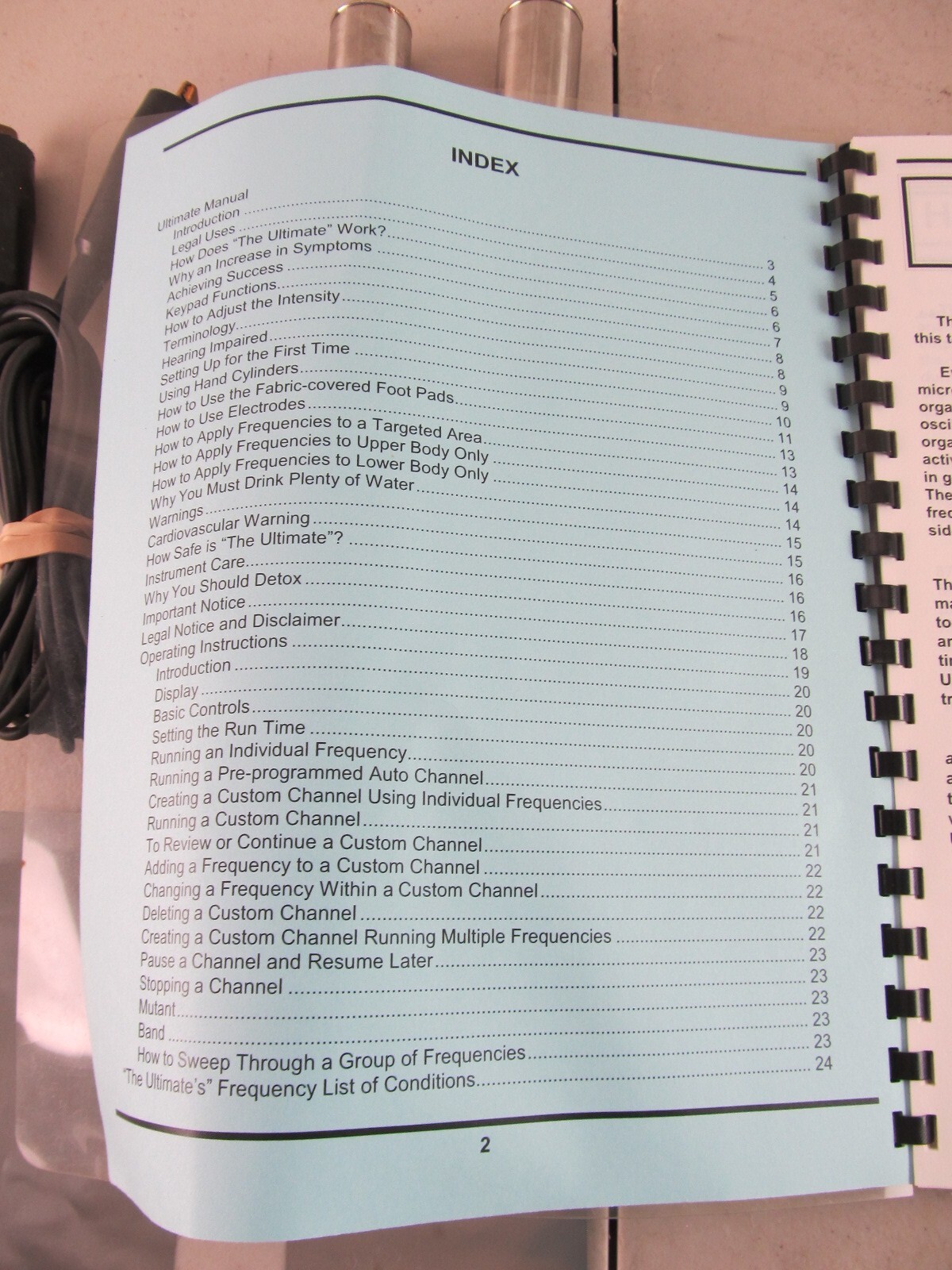 The Ultimate Bio-Active Frequency Instrument Advanced Rife w/ Probes, Manual