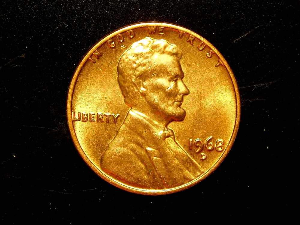 1968-D  UNC LINCOLN MEMORIAL CENT #1