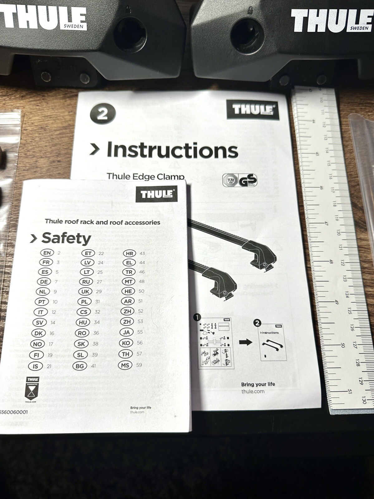 Thule Edge Clamp Foot Pack 720501 (New/Repackaged) + Free Thule Metal Lock Set!