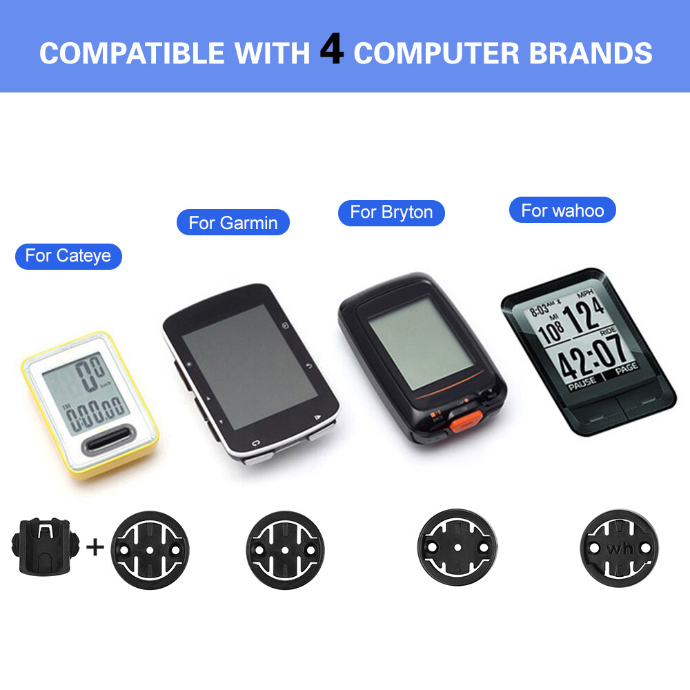GUB Adjustable Bike Computer Mount Base W/ 4 Adapters for Garmin Cycle Computers