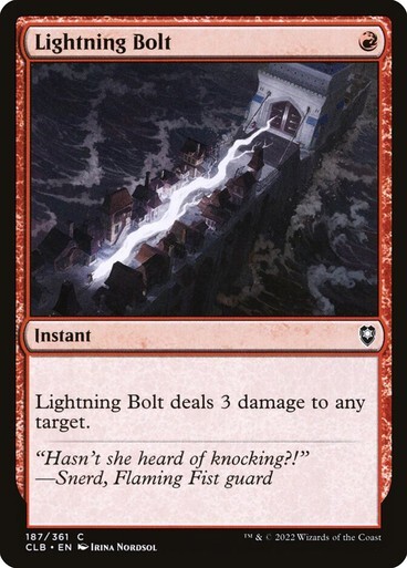 MTG Baldurs Gate Magic NM Lightning Bolt
