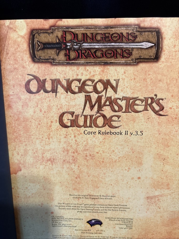 Dungeons & Dragons Dungeon Master's Guide Core Rulebook II v3.5